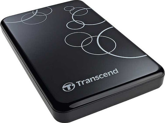 Transcend StoreJet 25A3 USB 3.0 External 2.5" HDD 1TB Black