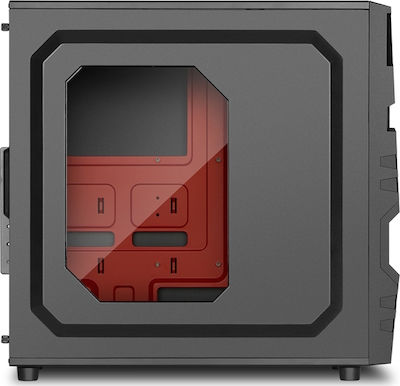 Sharkoon VG5-W Gaming Midi-Turm Computergehäuse Rot