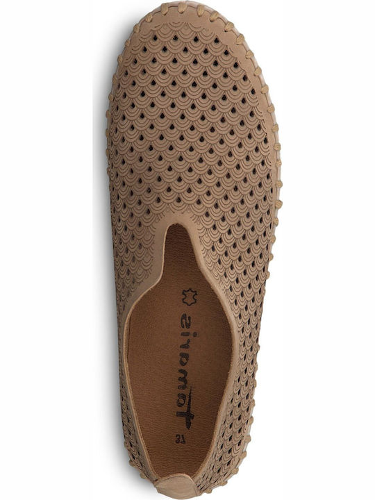 Women's Leather Brown Slip-On