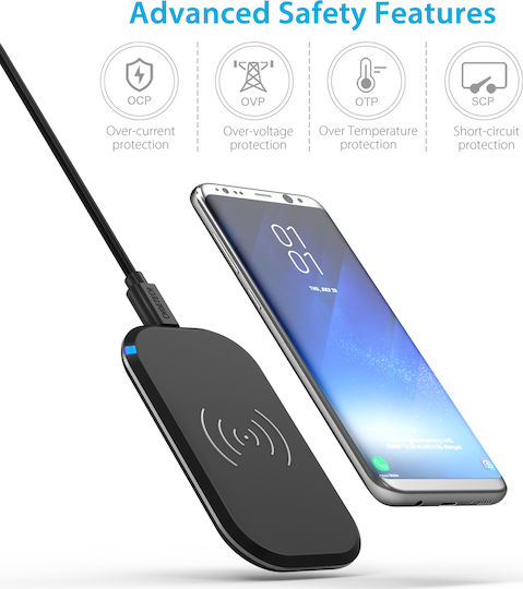 Choetech Încărcător Wireless (Qi Pad) 10W Negruς (3 Coils Qi Wireless Charging Pad)