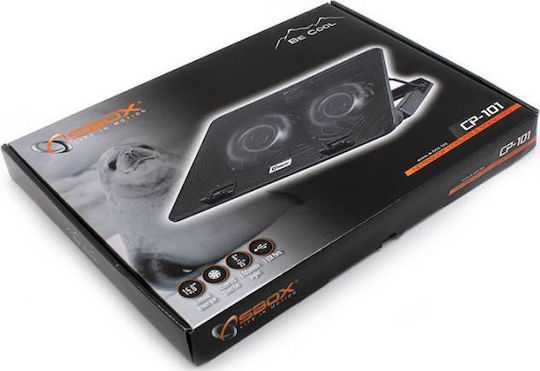 Sbox CP-101 Cooling Pad για Laptop έως 15.6" με 2 Ανεμιστήρες και Φωτισμό