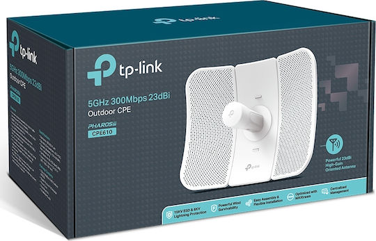 TP-LINK CPE610 Externă Antenă Wi-Fi WiFi Direcțională 23dBi cu conexiune Ethernet