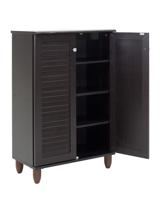 Santo Wooden Shoe Organizer with 4 Shelves Brown 60x34.5x91.5cm
