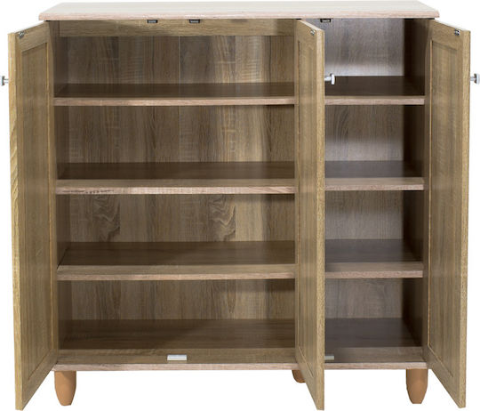 Santo Wooden Shoe Organizer with 4 Shelves Sonoma 89.5x34.5x91.5cm