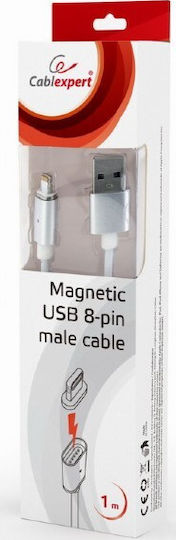 Cablexpert Magnetic / Regular USB to Lightning Cable Λευκό 1m (CC-USB2-AMLMM-1M)