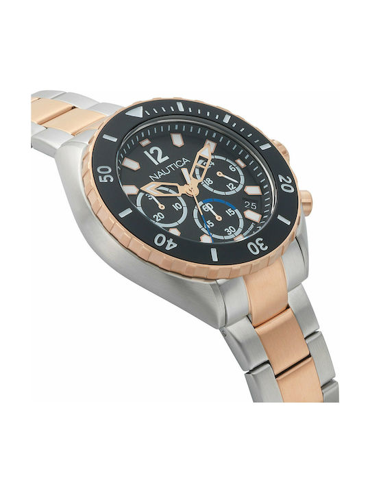 Nautica NWP Chrono Двуцветен Неръждаема Стомана