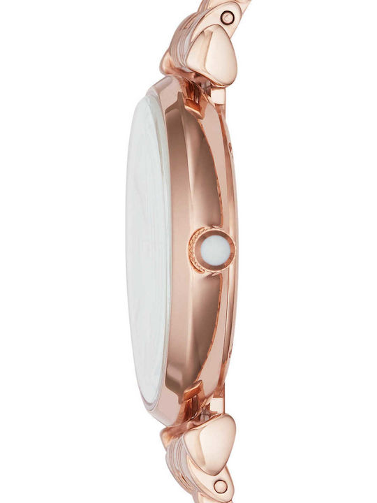 Emporio Armani Women's Watch with Pink Gold Metal Bracelet