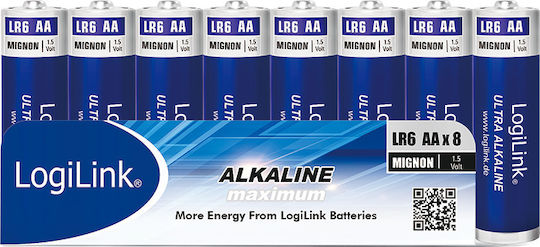 LogiLink Ultra Alkaline Batterien AA 1.5V 8Stück