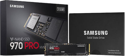 Samsung 970 Pro SSD 512GB τύπου M.2 με σύνδεση PCI Express 3.0 MZ-V7P512BW