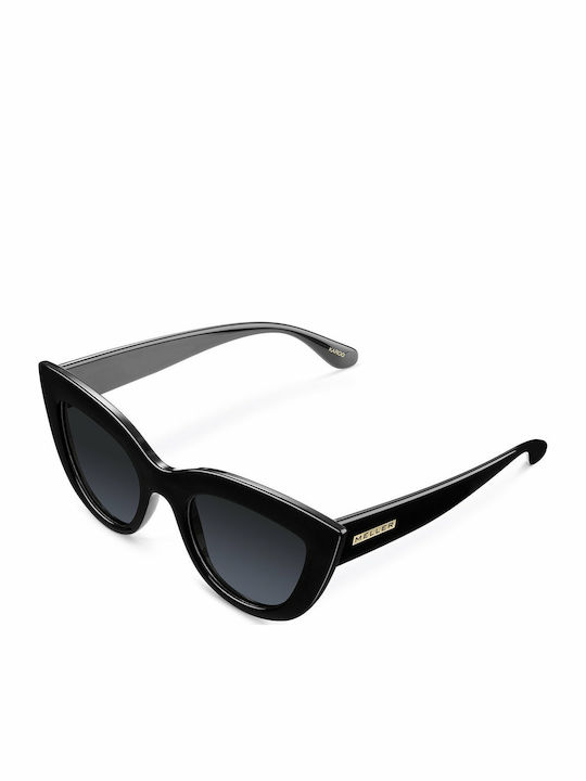 Meller Karoo Women's Sunglasses with Black Acetate Frame and Black Gradient Lenses All Black