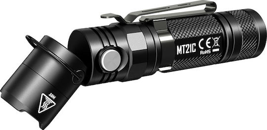 NiteCore Taschenlampe LED IPX8 mit maximaler Helligkeit 1000lm Mt21c 2 x CR123 , 2 x RCR123 Schwarz