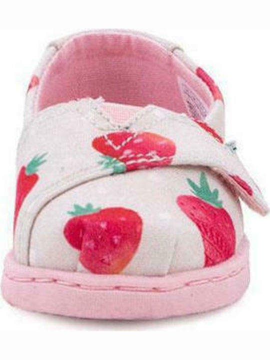 Toms Kids Espradrilles with Hoop & Loop Closure Pink Birch Strawberries and Cream Tiny Classics