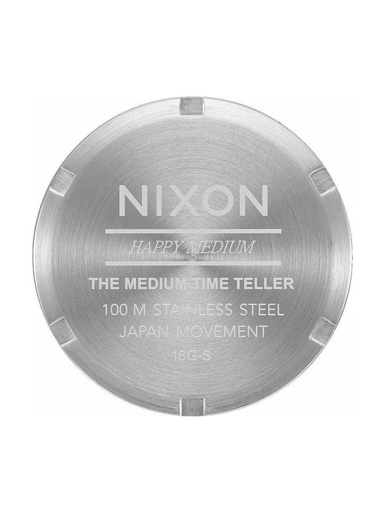 Nixon Γυναικείο Ρολόι 31mm Μπαταρίας με Ασημί Μεταλλικό Μπρασελέ