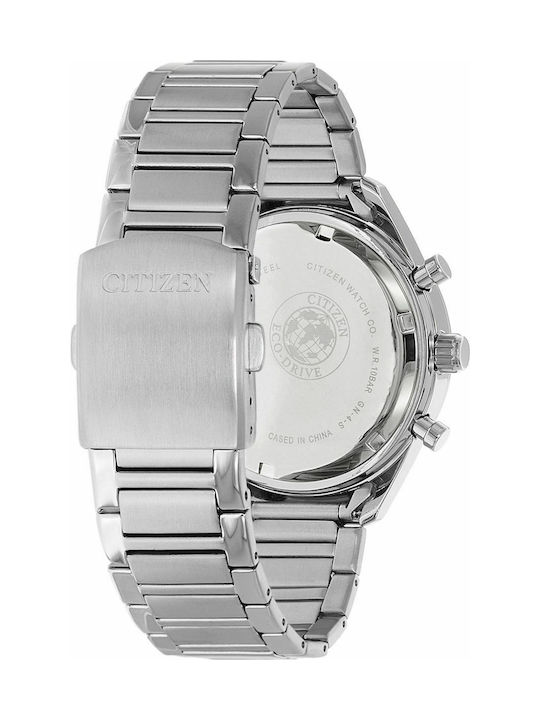 Citizen Eco-Drive Eco - Drive Chronograph Watch with Metal Bracelet Silver