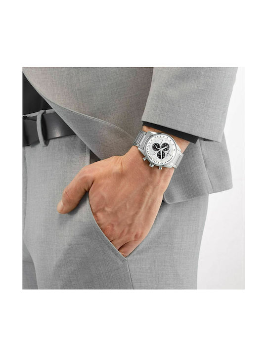 Citizen Eco-Drive Eco - Drive Chronograph Watch with Metal Bracelet Silver