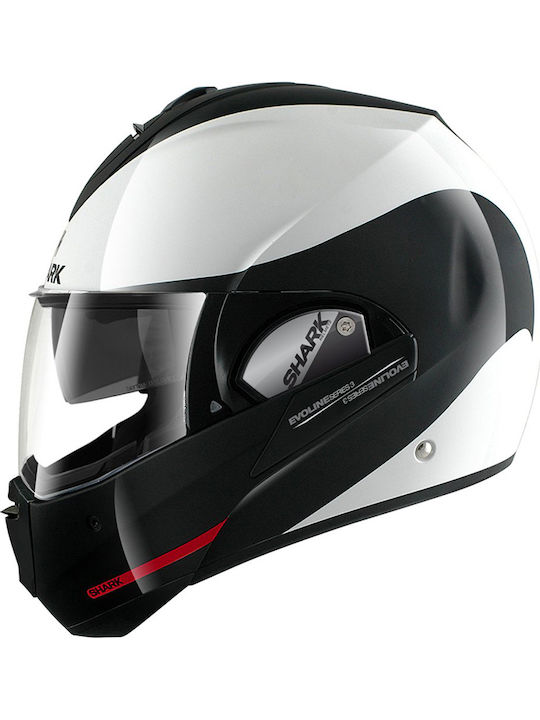 Shark Evoline Series 3 Hakka Modular Helmet with Sun Visor 1750gr HE9352WKR