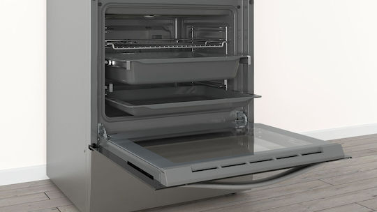 Pitsos Herd 66Es mit Keramikkochfeldern B60cm. Inox