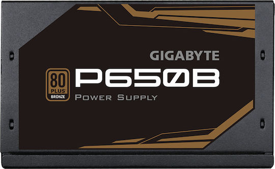 Gigabyte P650B 650W Black Computer Power Supply Full Wired 80 Plus Bronze
