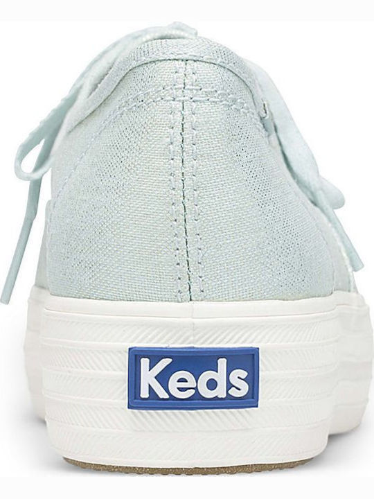 Triple Metallic Γυναικεία Flatforms Sneakers Γαλάζια