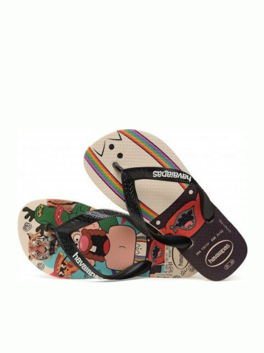 Kids' Flip Flop Black Cartoon