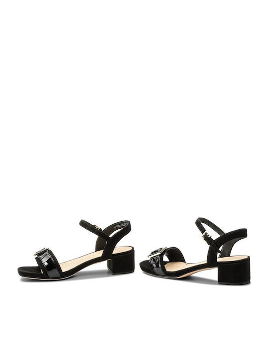 Orabella Shine Suede Sandals Anatomic Black