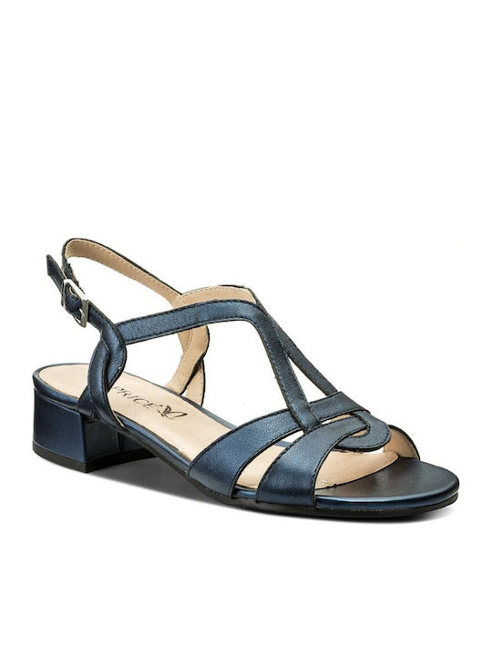 Caprice Leder Damen Sandalen Anatomisch in Blau Farbe