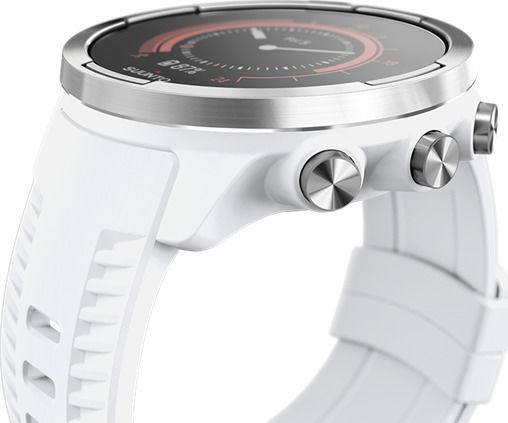 Suunto 9 Baro Stainless Steel 50mm Waterproof Smartwatch with Heart Rate Monitor (White)