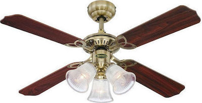 Westinghouse Princess Trio 42" 78265 7826540 Ceiling Fan 105cm with Light Ancient Brass