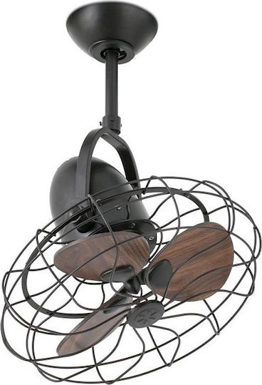 Faro Barcelona Keiki Ανεμιστήρας Τοίχου 25W Διαμέτρου 43cm Καφέ