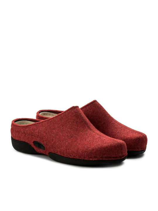 Lauren Anatomical Leather Women's Slippers Burgundy