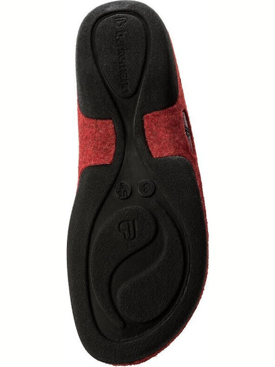 Lauren Anatomical Leather Women's Slippers Burgundy