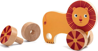 Djeco Animal Μαθαίνω να Βιδώνω Ζωάκια made of Wood for 24++ Months