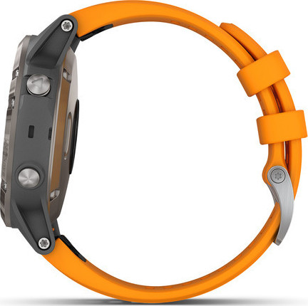 garmin fenix 5 plus titanium orange