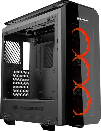 Cougar Puritas Gaming Midi-Turm Computergehäuse mit Seitenfenster Schwarz