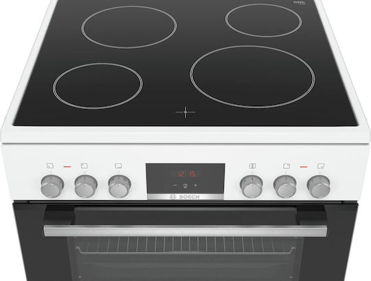 Bosch Aragaz 66lt cu Plite Ceramice L60cm. White