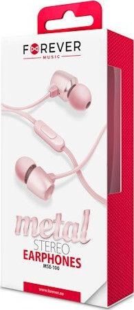 Forever MSE-100 In-Ear Freihändig Kopfhörer mit Stecker 3.5mm Rose Gold