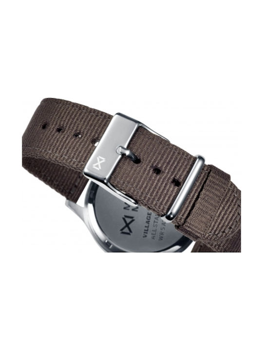 Mark Maddox Watch Battery with Brown Fabric Strap HC7101-57