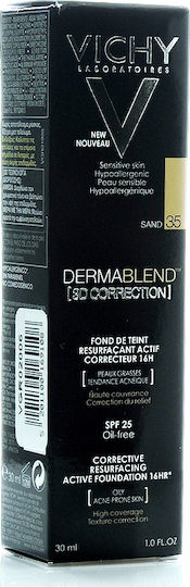Vichy Dermablend 3D Correction Liquid Foundation 35 Sand 30ml