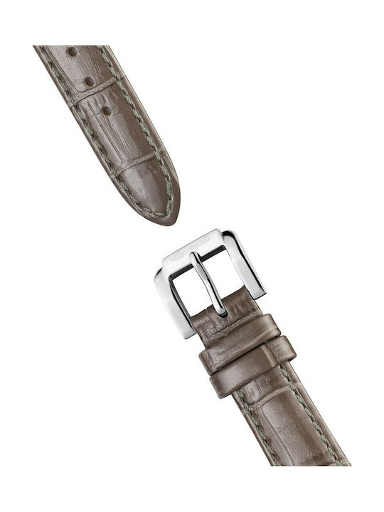 Ingersoll Vickers Automatic Γυναικείο Ρολόι 38mm Αυτόματο με Καφέ Δερμάτινο Λουράκι