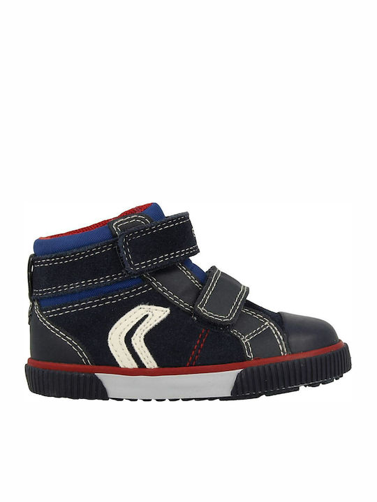 Geox Kids Sneakers High Anatomic with Scratch Navy Blue