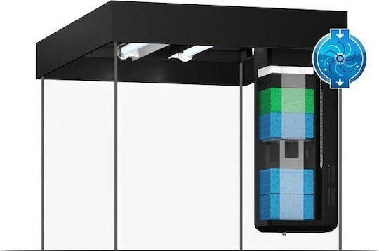 Juwel Lido Fish Aquarium Capacity 200lt with Lighting Heater Circulator Filter 71x51x51cm Black
