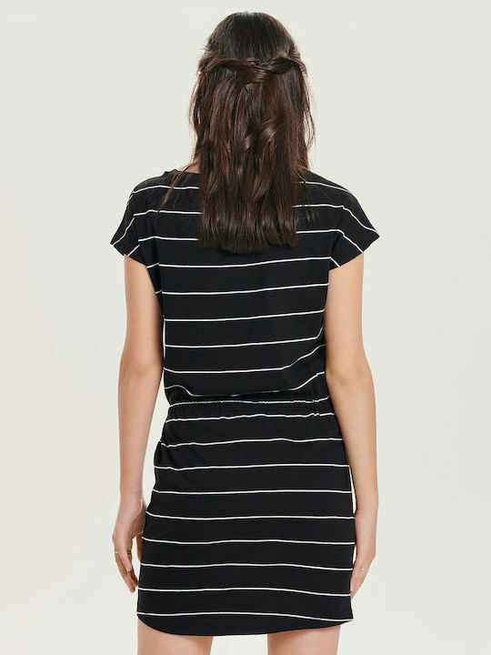 Only Sommer Mini Kleid Black Stripes