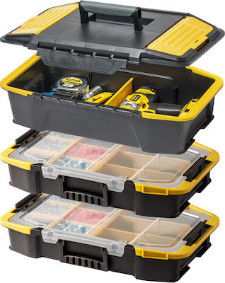 Stanley Click & Connect Tool Compartment Organiser Adjustable Yellow 50.7x29x9cm