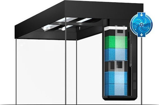 Juwel Rio Acvariu Cu Memorie Internă 350lt Include Iluminat Încălzitor Circulator Filtru 121x51x66cm Negru