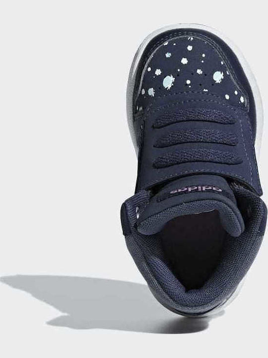 Hoops Hoops Mid 2.0 Kids Sports Shoes Basketball with Hoop & Loop Closure Navy Blue
