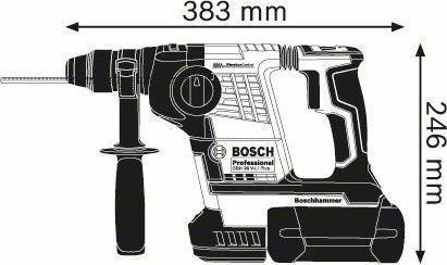 Bosch GBH 36 V-LI Plus Professional Percuție Ciocan rotopercutor Baterie 36V 2x6Ah cu Suport SDS Plus