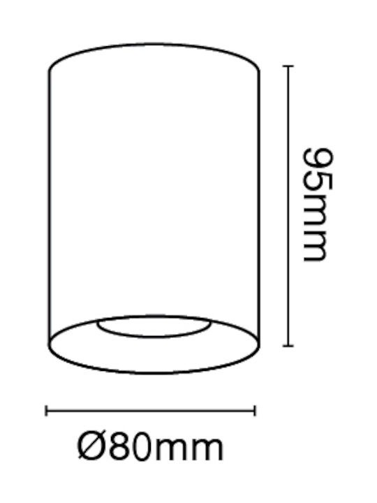 VK Lighting VK/03002/R Spot Monospot Cu Bază GU10 În Culoare Roșie