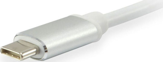 Equip Μετατροπέας USB-C male σε DVI-I female Ασημί 1τμχ 133453