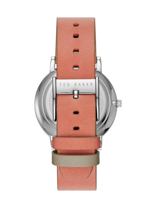 Ted Baker Watch Battery with Orange Leather Strap TE50012001