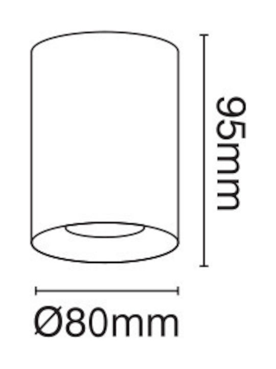VK Lighting Μονό Σποτ με Ντουί GU10 σε Χάλκινο Χρώμα